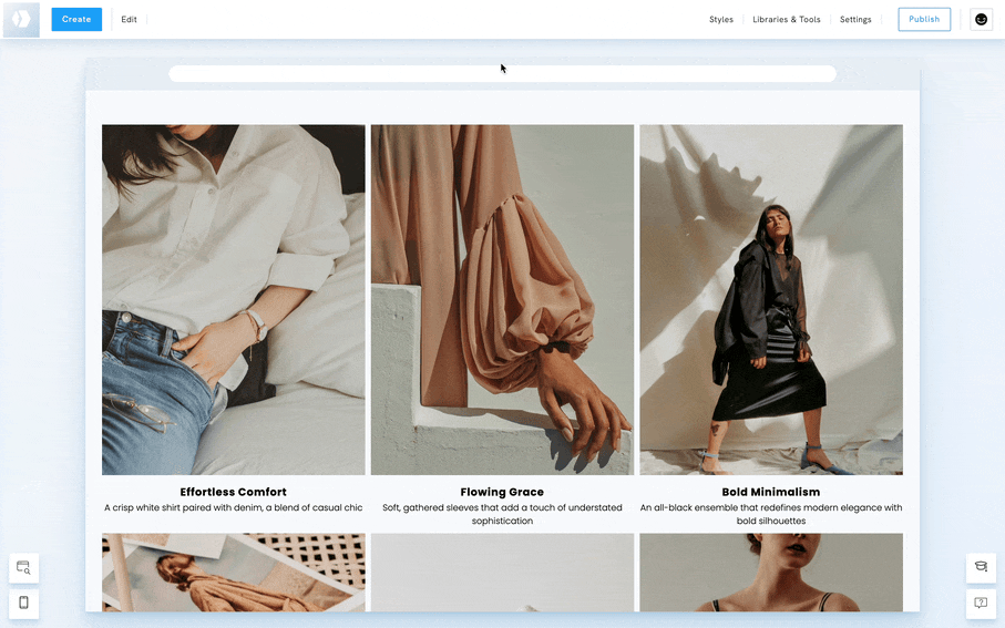 Styles Titles and Subtitles of Images in Portfoliobox