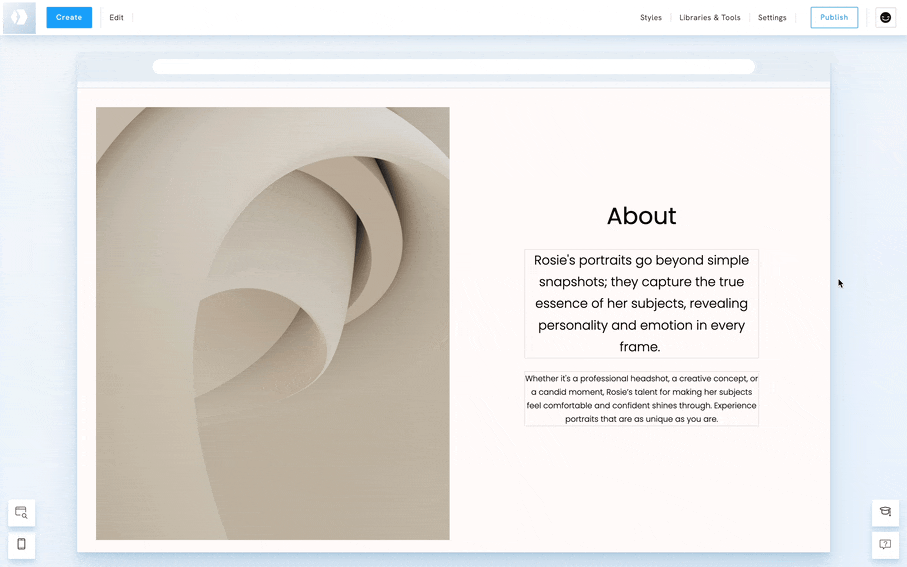 Copy and Paste Styles for Elements in Portfoliobox