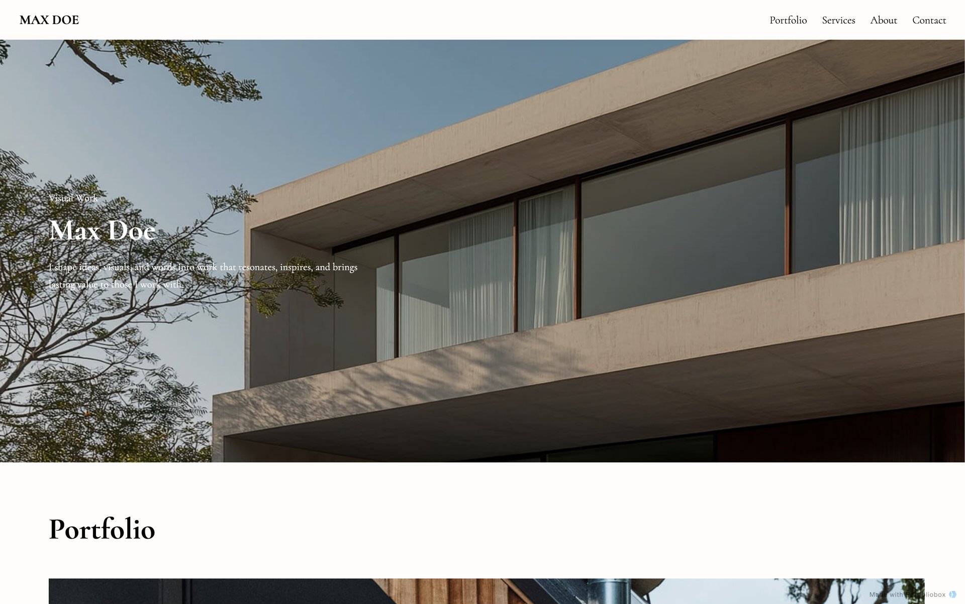 建築家ポートフォリオテンプレート