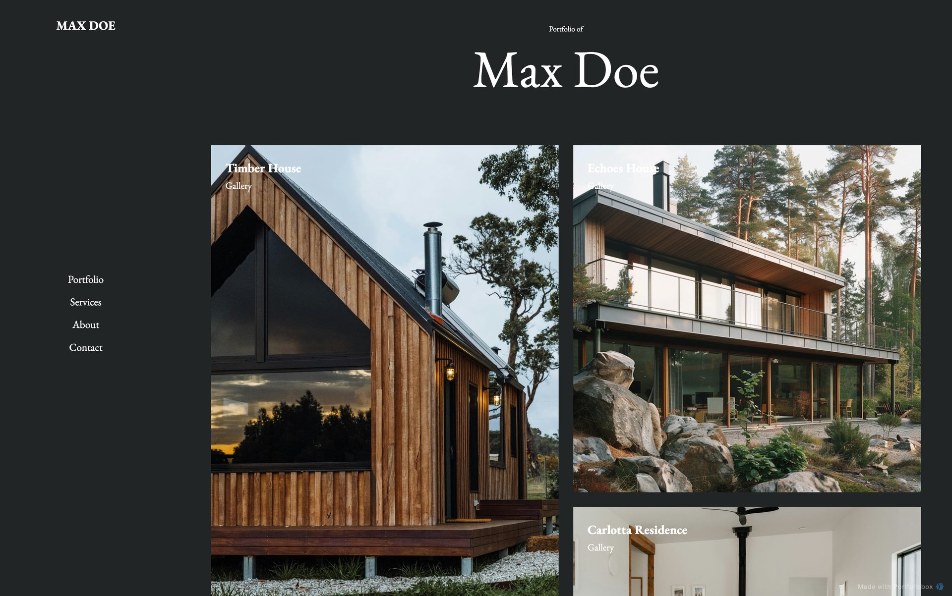 建築家ポートフォリオテンプレート