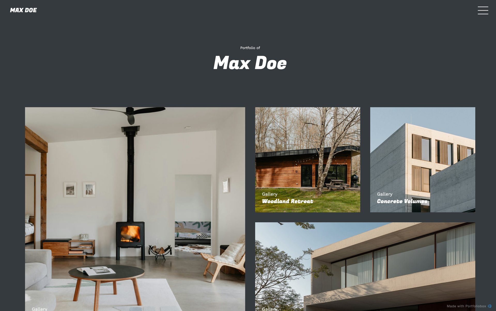 建築家ポートフォリオテンプレート