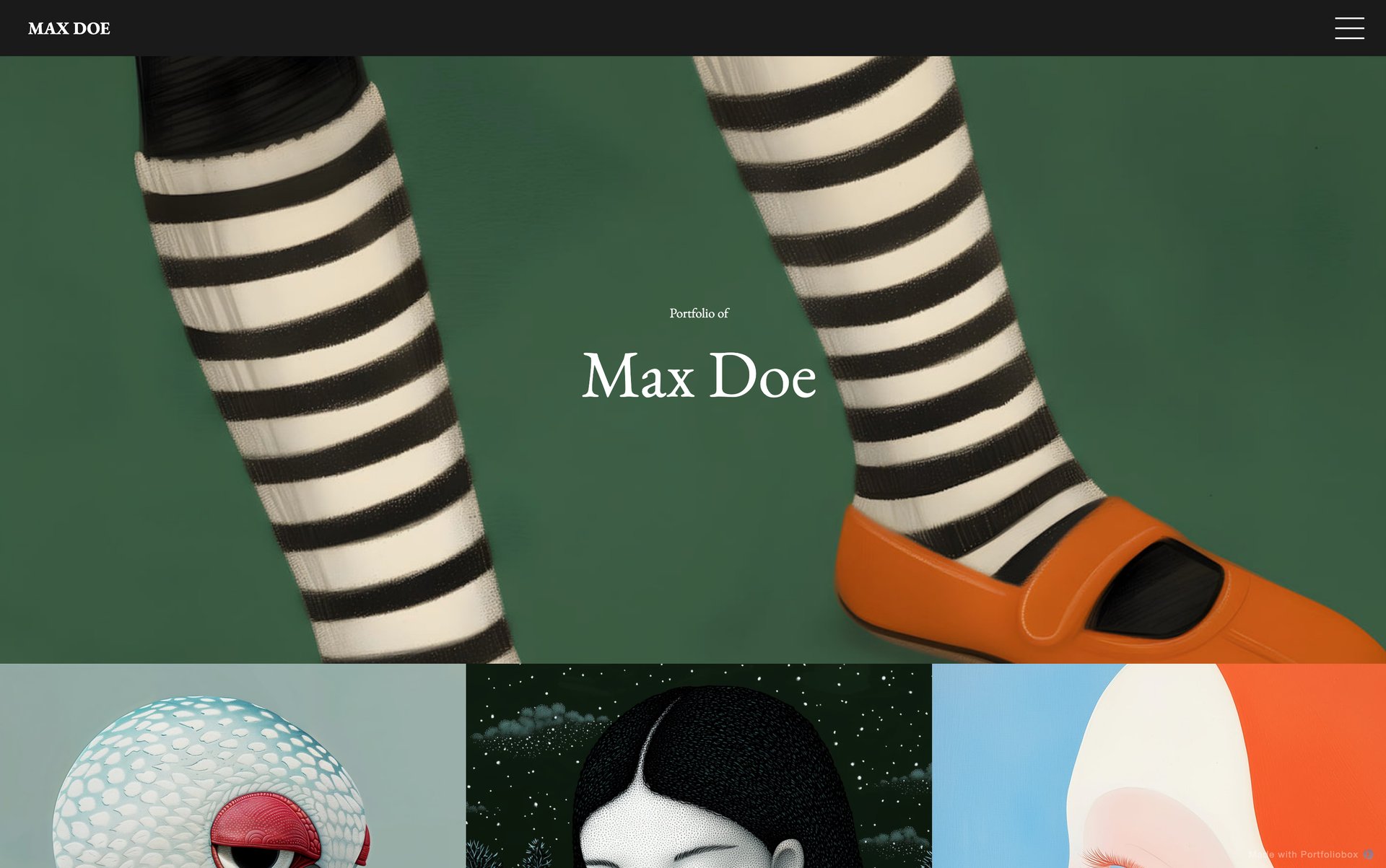 アーティスト ポートフォリオ テンプレート