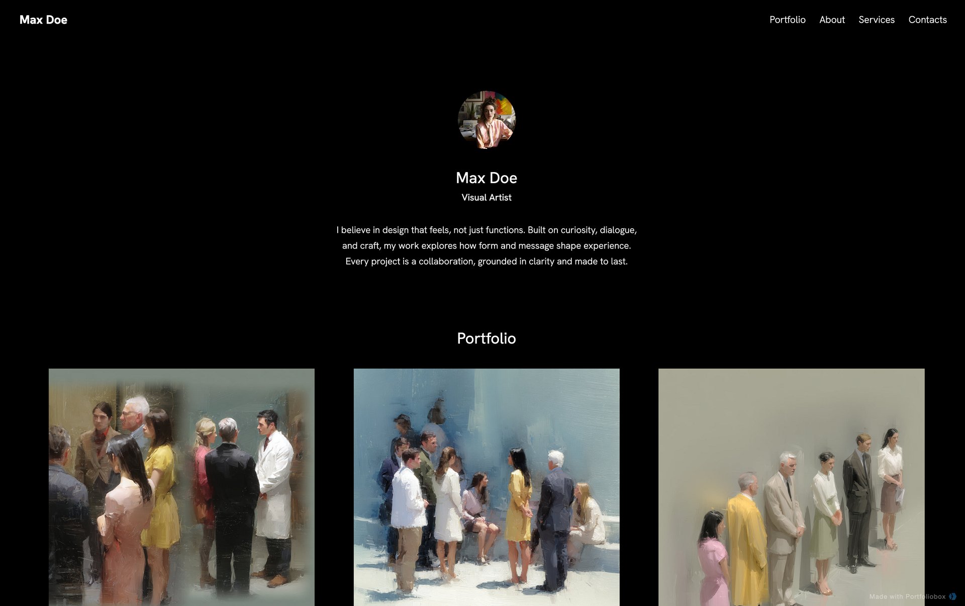 アーティスト ポートフォリオ テンプレート