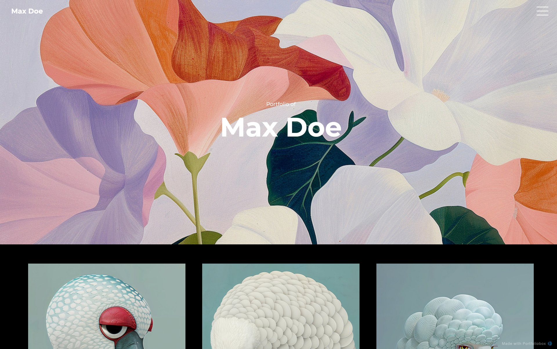 アーティスト ポートフォリオ テンプレート