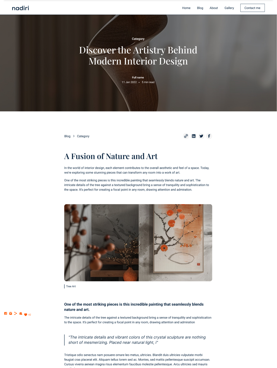 ウェブサイトビルダーで作成されたブログ