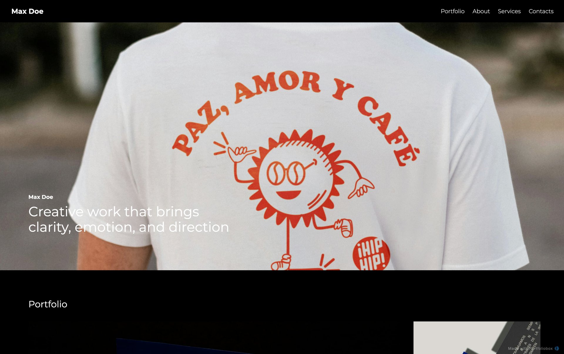 デザイナーのポートフォリオテンプレート