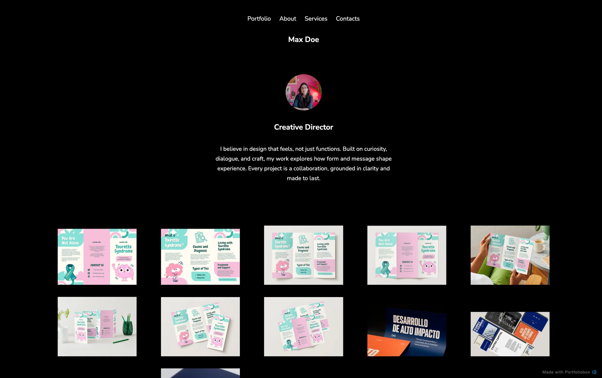 デザイナーのポートフォリオテンプレート