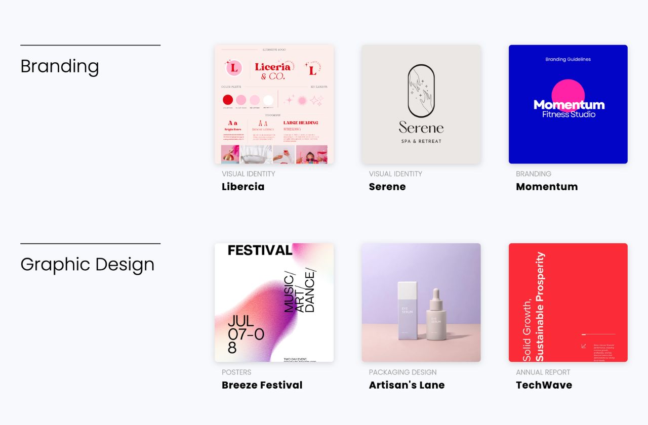 How to organise and display projects with a link page
