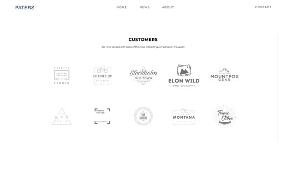 ポートフォリオボックス用のクリエイティブなロゴテンプレート