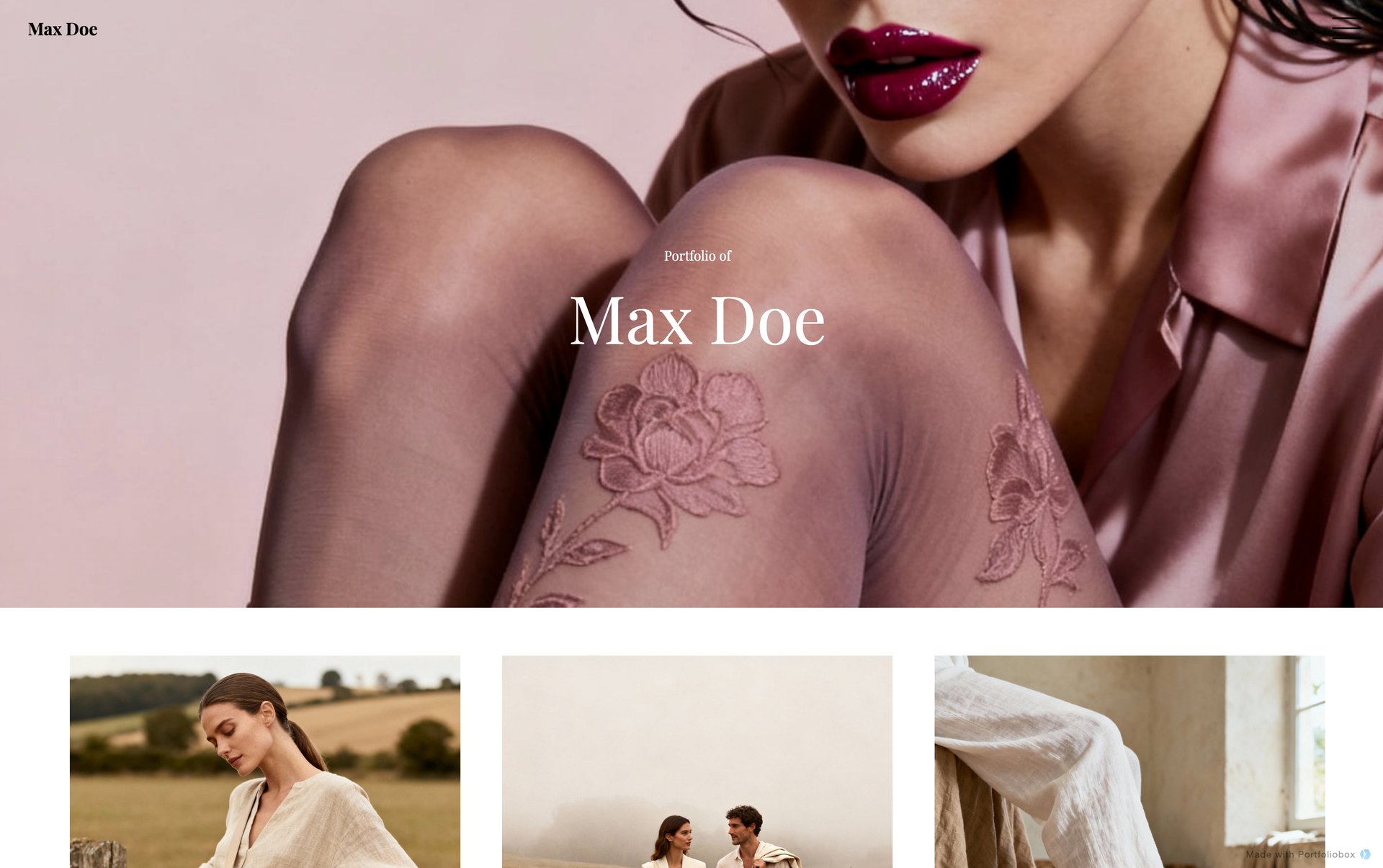 モデルポートフォリオテンプレート