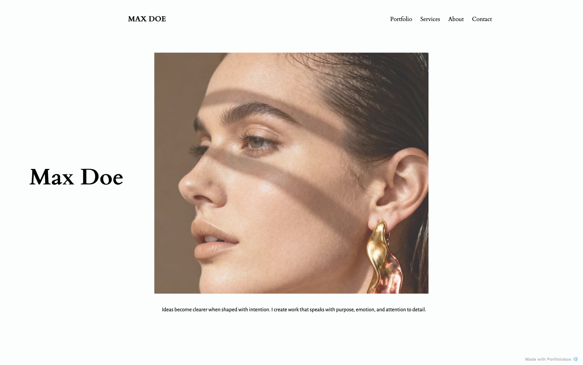 モデルポートフォリオテンプレート