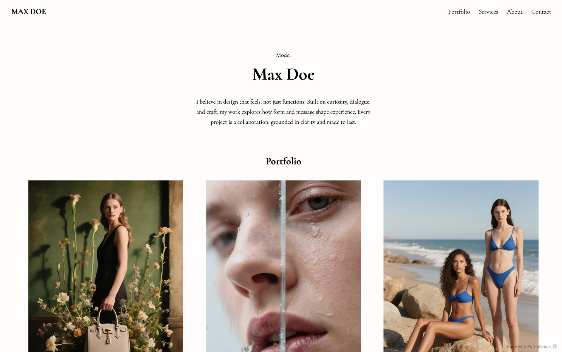 モデルポートフォリオテンプレート