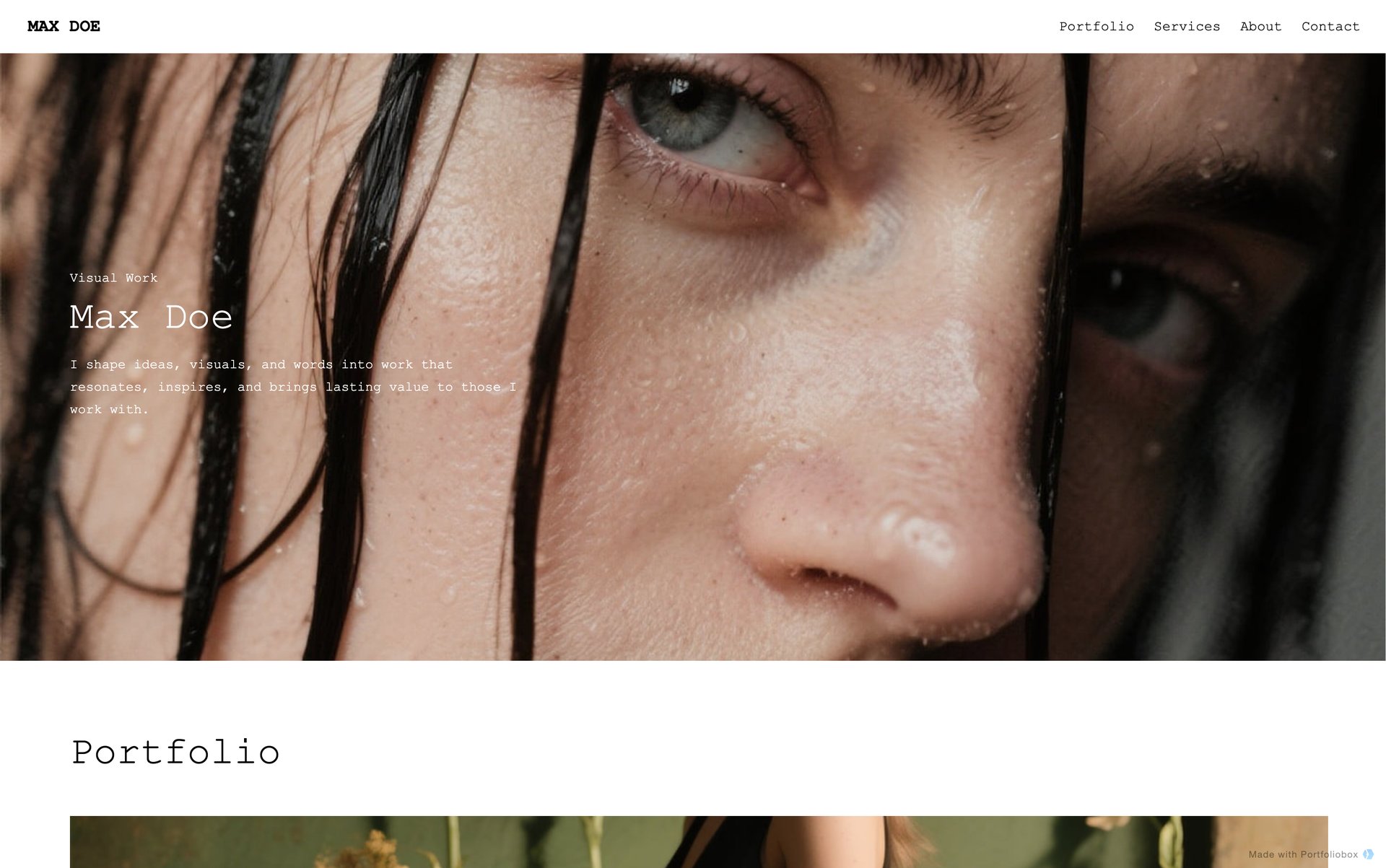 モデルポートフォリオテンプレート