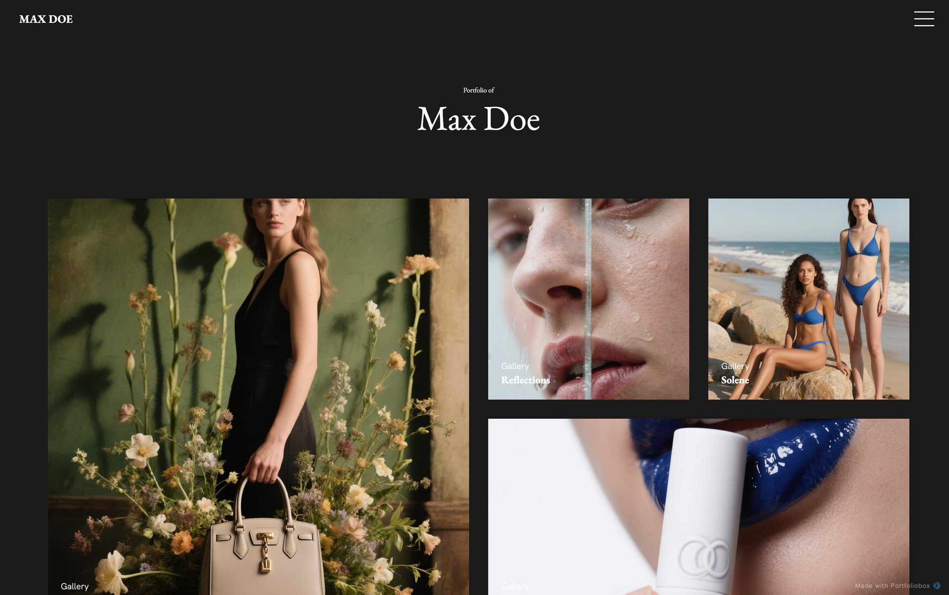 モデルポートフォリオテンプレート