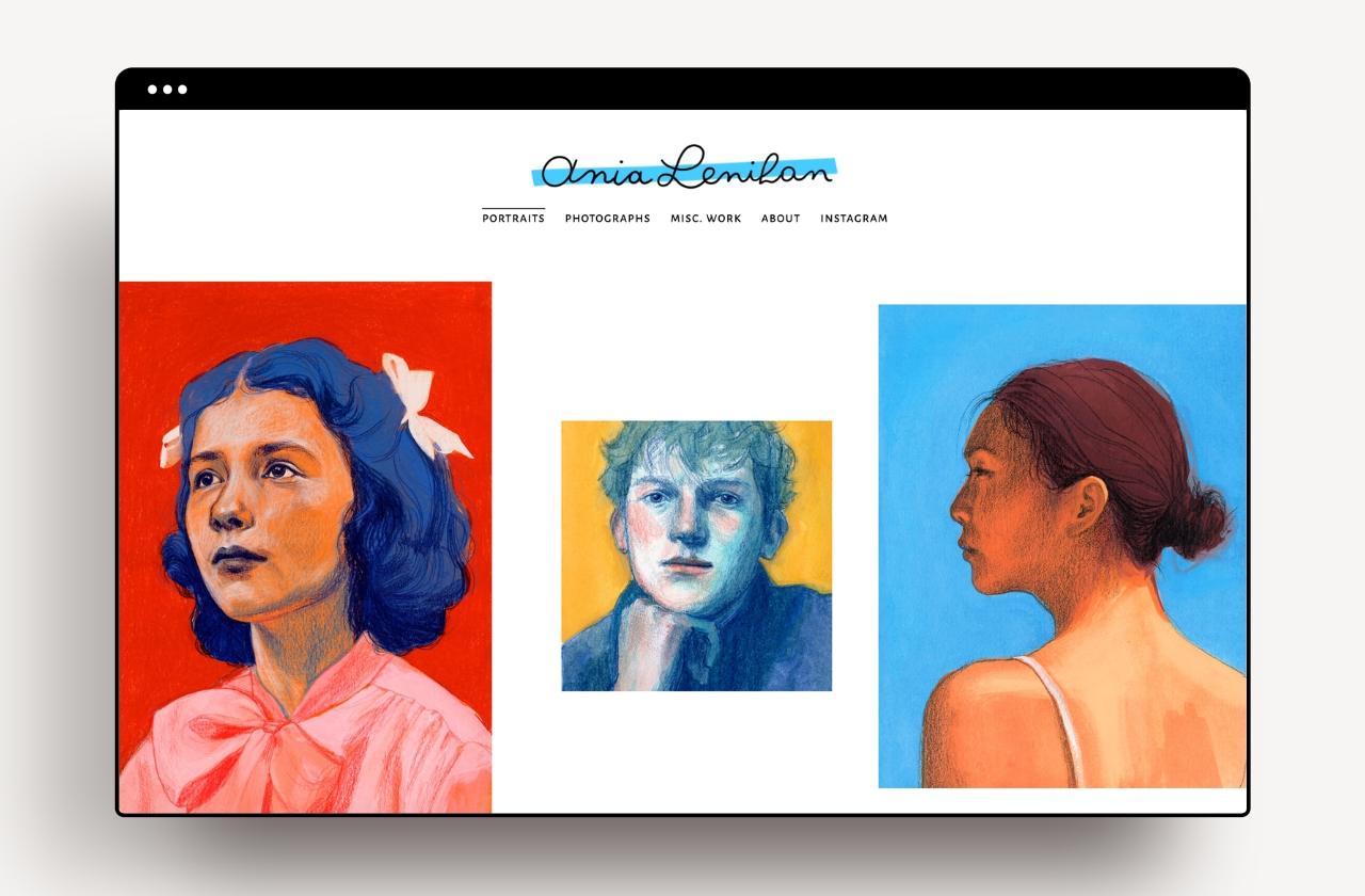 Illustrator portfolio website 