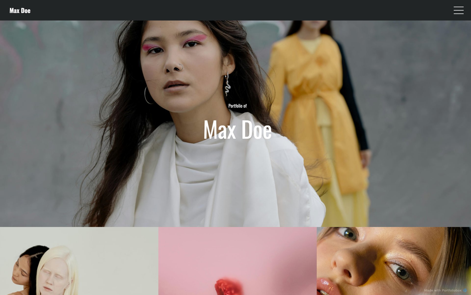 フォトグラファーポートフォリオテンプレート