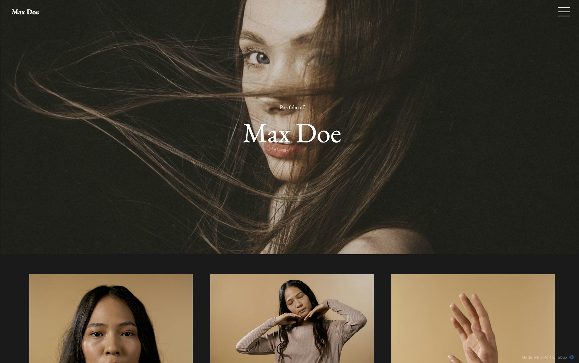 フォトグラファーポートフォリオテンプレート