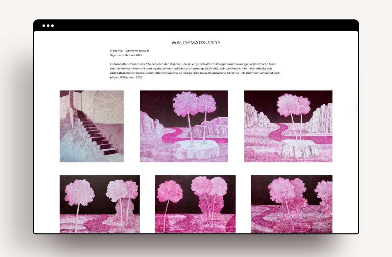 Artist portfolio website