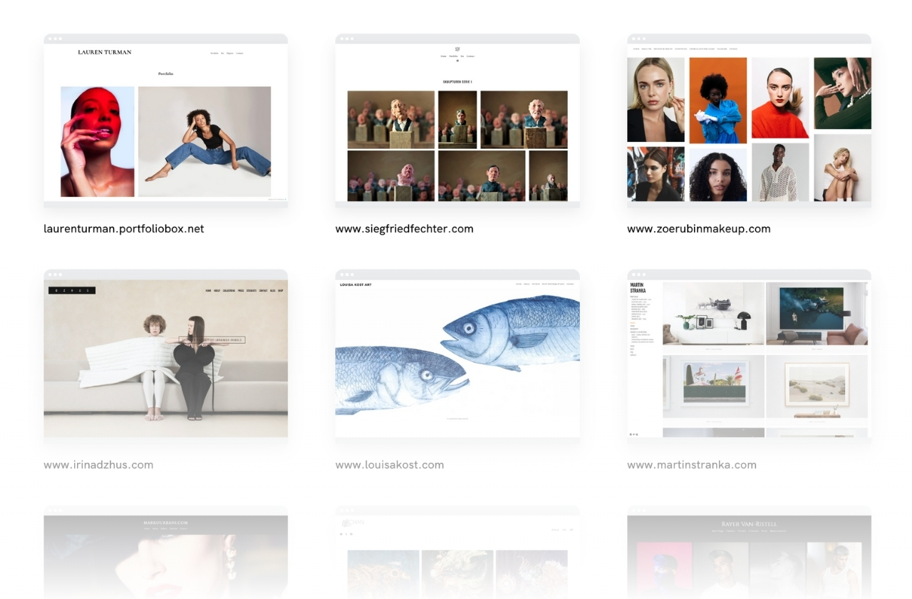 Real portfolio website examples from creatives using Portfoliobox