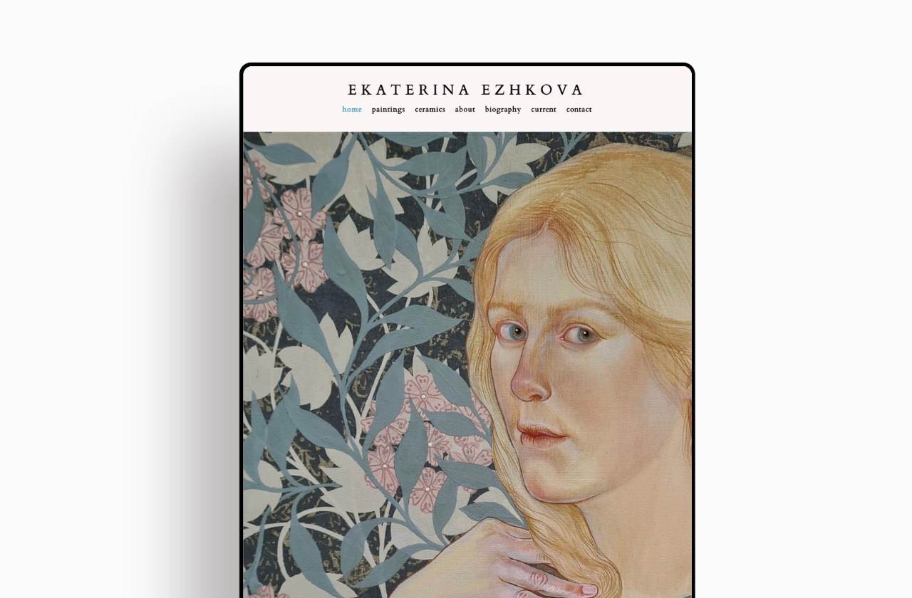 Example of Artist portfolio website 