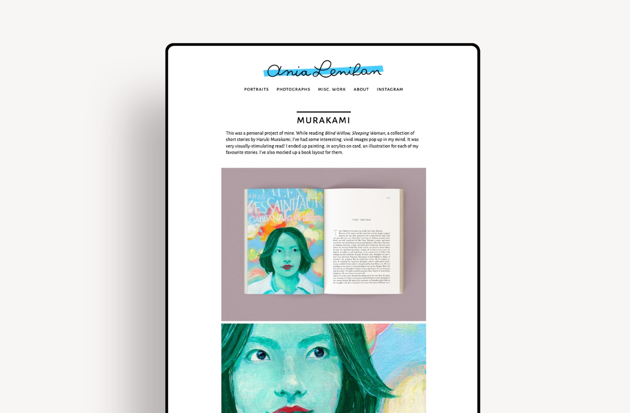 Illustrator website portfolio
