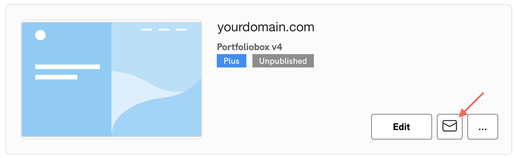 Custom email with Portfoliobox