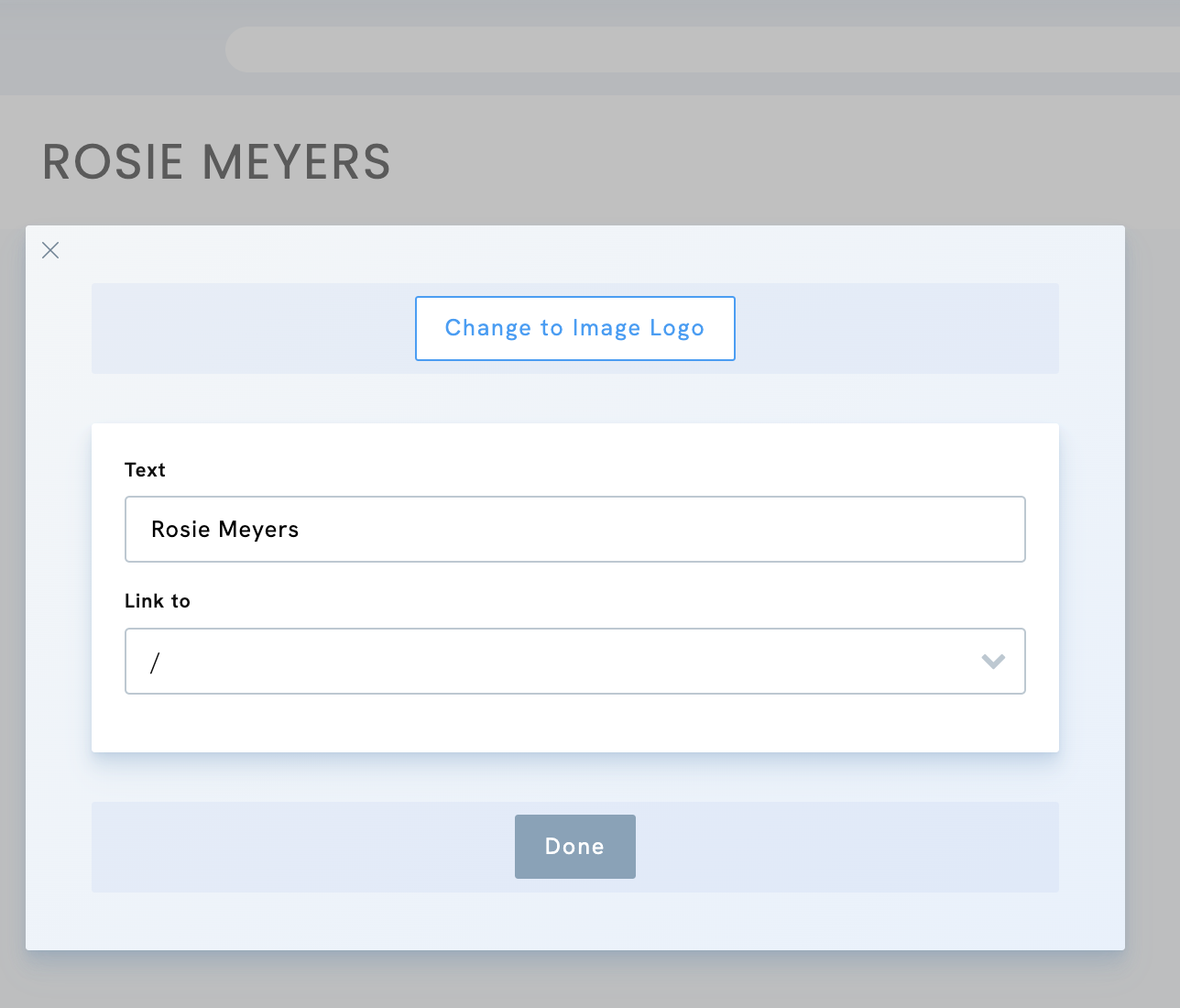 Edit the logo on your Portfoliobox portfolio