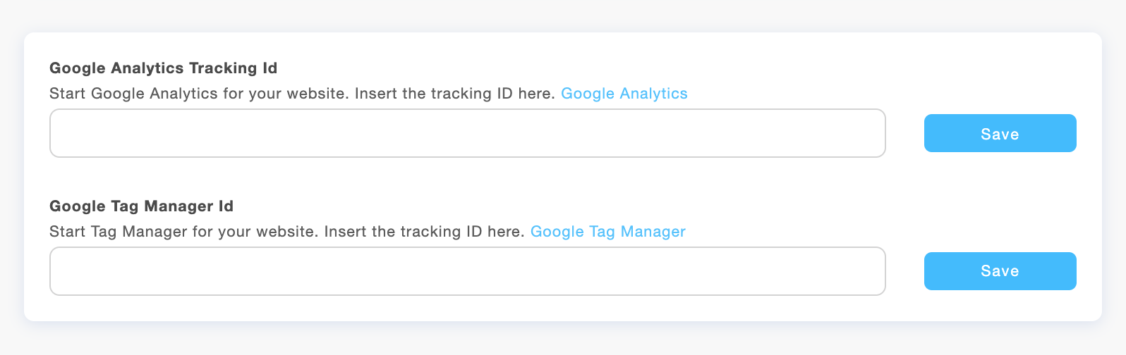 Paste Google Tag Manager ID