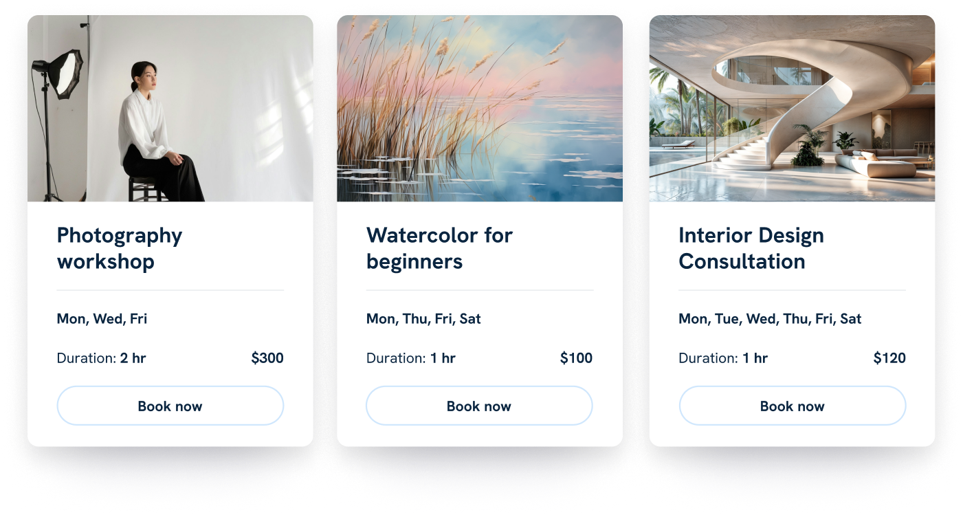 ポートフォリオのサービスを予約する