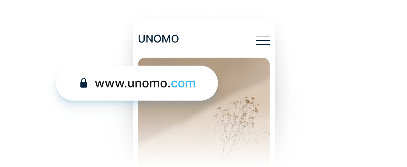 ウェブサイトビルダーからの例のドメイン。