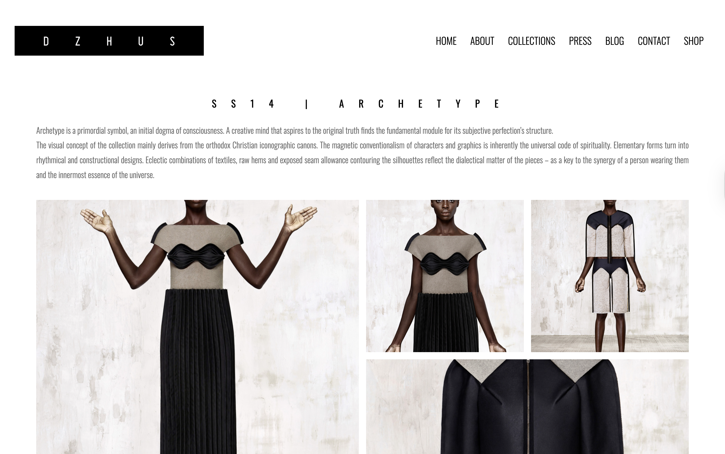 DZHUS Fashion designer portfolio