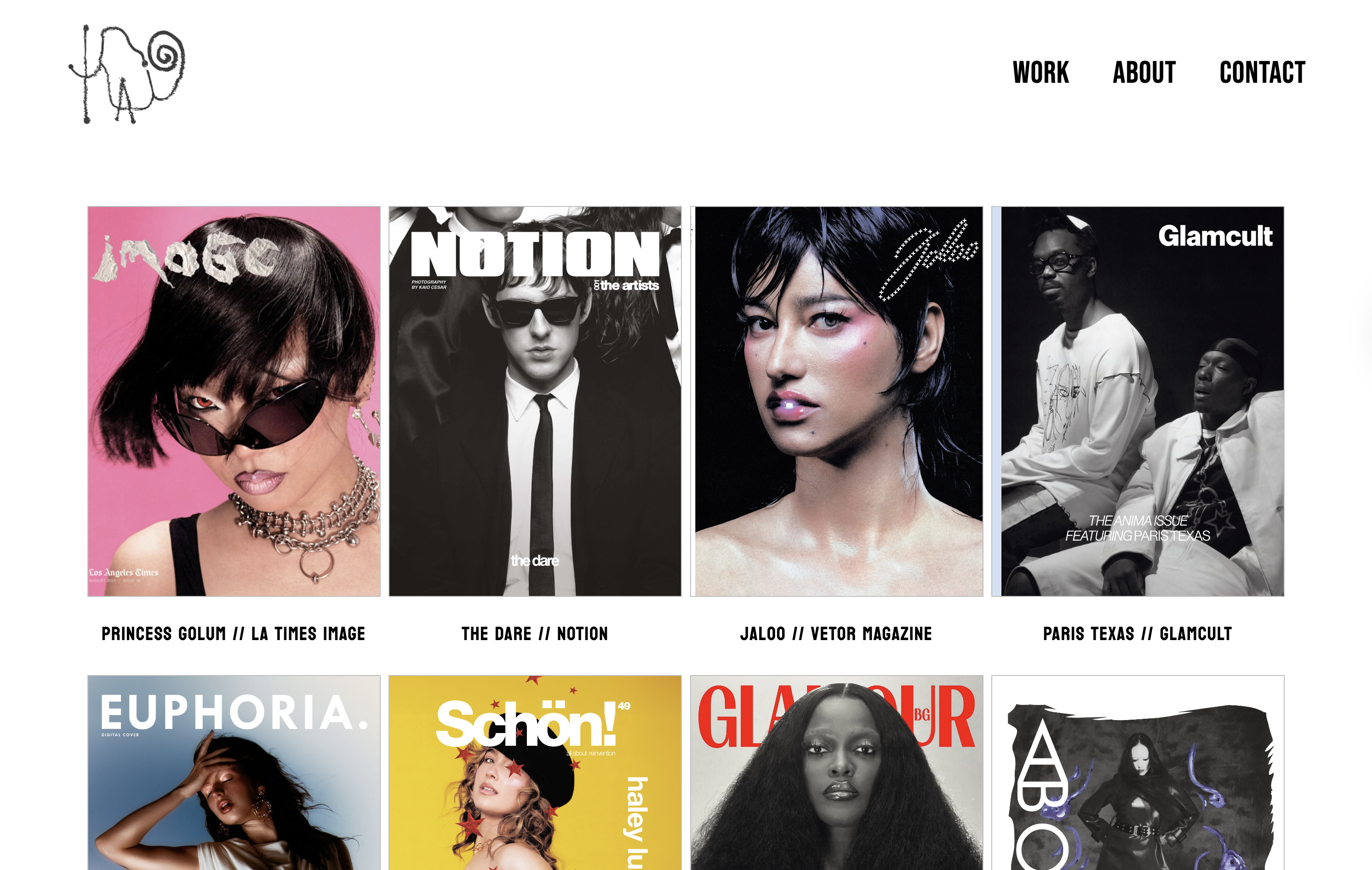 Screenshot of Kaio Cesar's photographer website