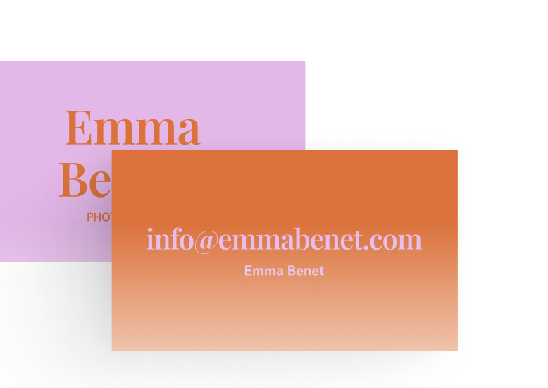 ポートフォリオボックスによるプロフェッショナルなメールアドレスの例。