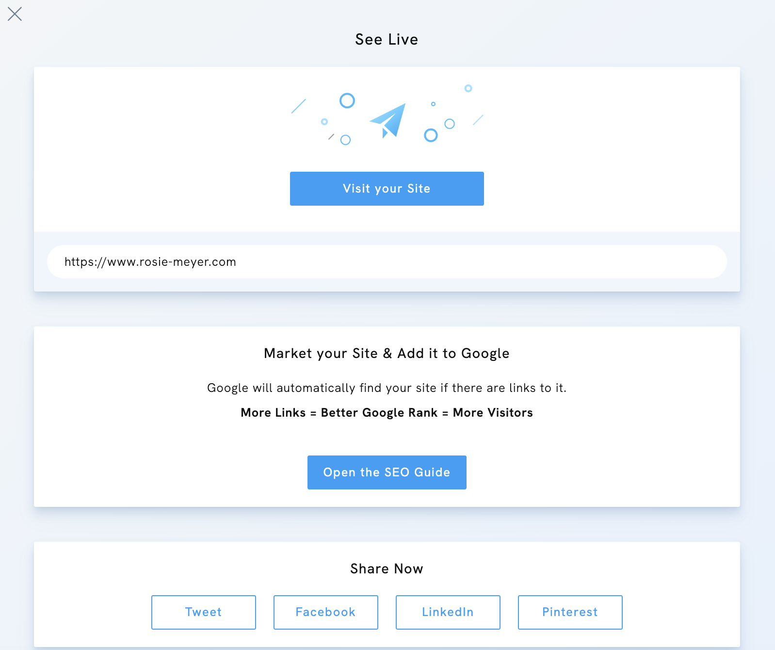 Publish your Portfoliobox portfolio
