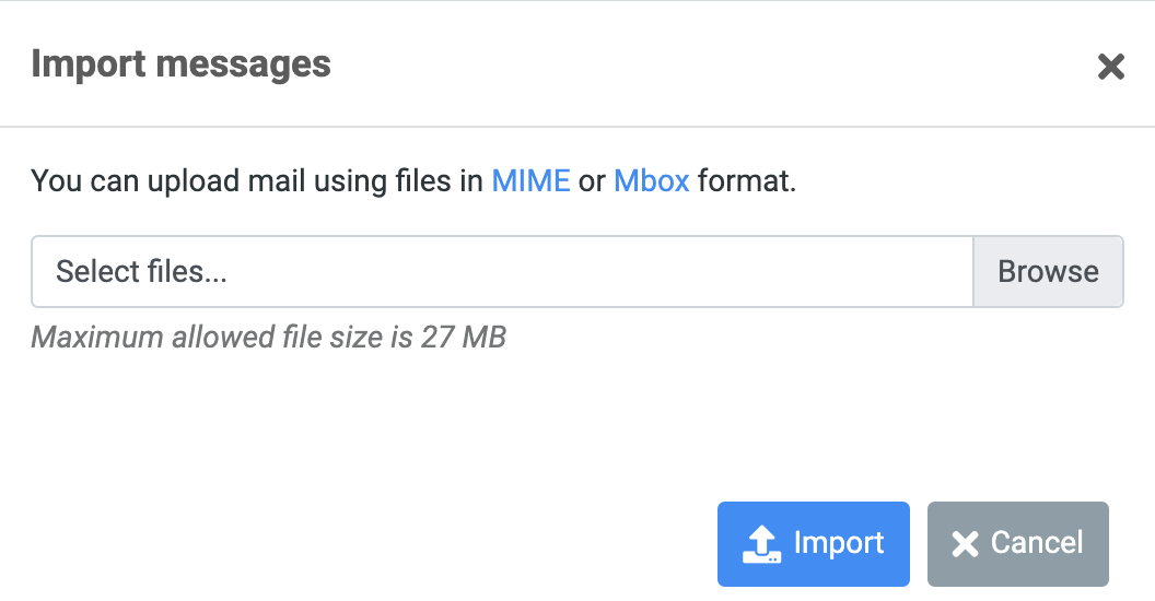 Import your emails to your Webmail with Portfoliobox