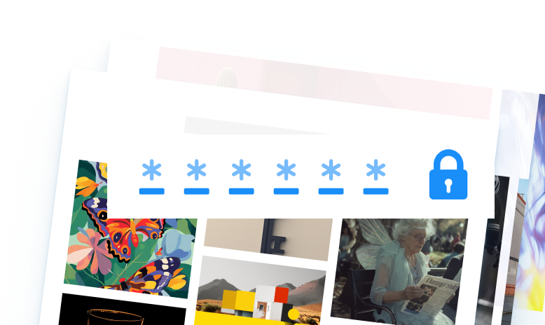 ポートフォリオの安全でロックされたコンテンツ