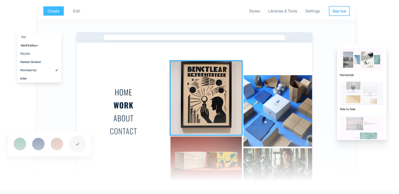 Portfolio website template example