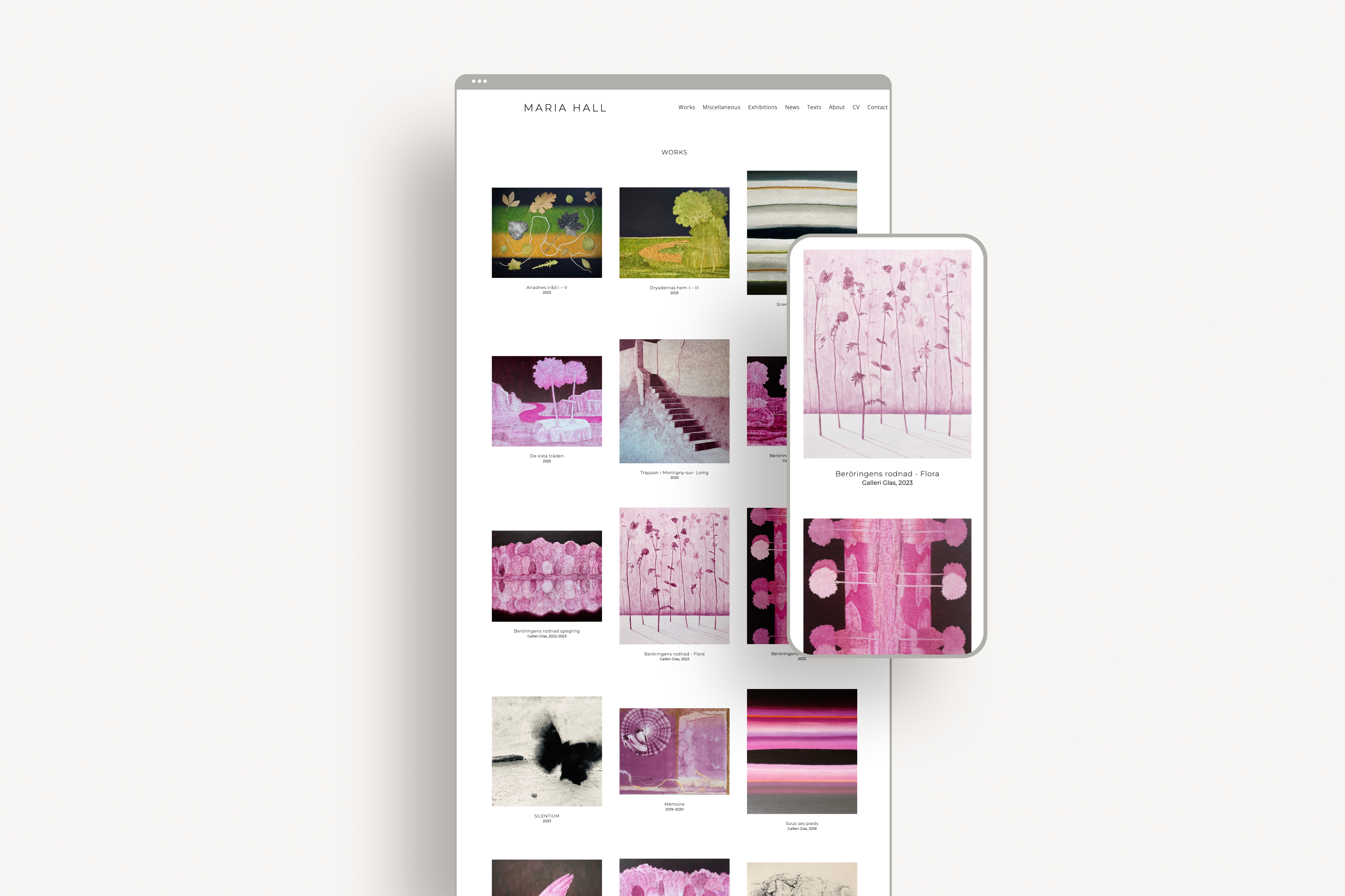 Maria Hall's artist website