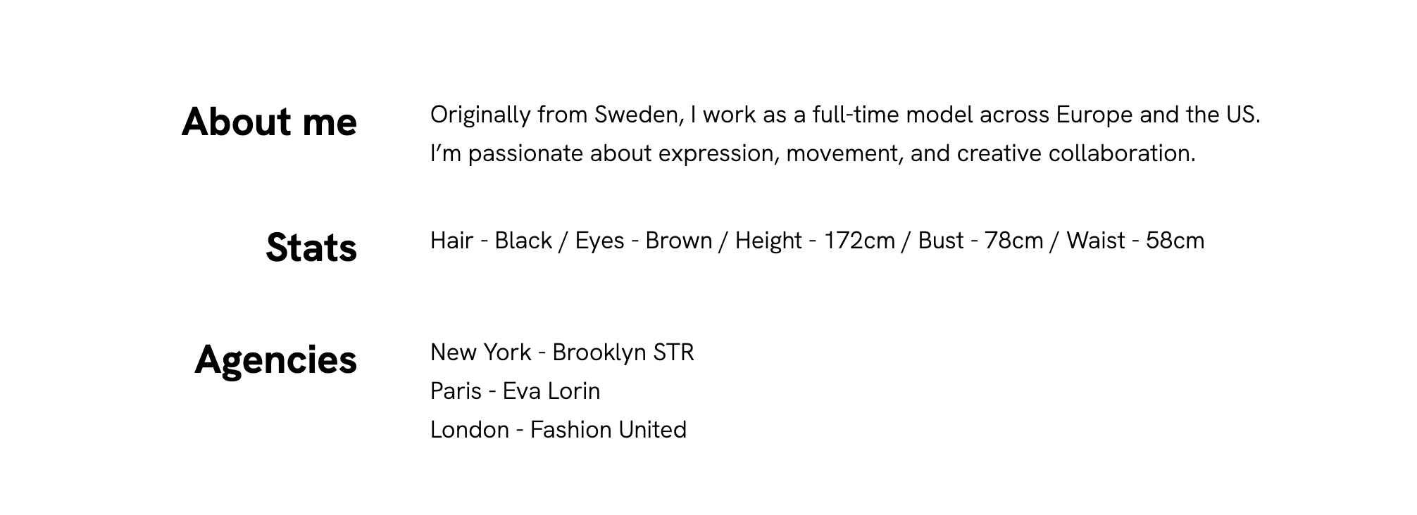 Add your model stats to your model portfolio with a details list