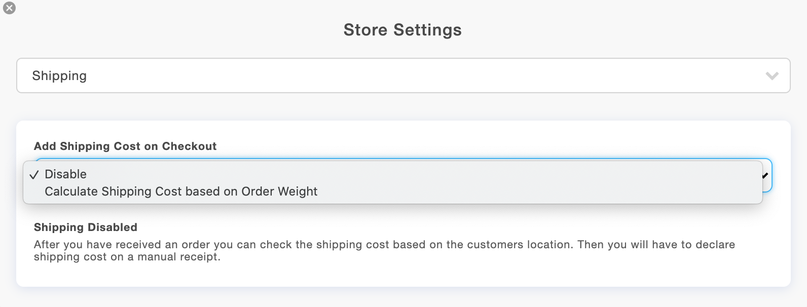 Manually Handled Shipping