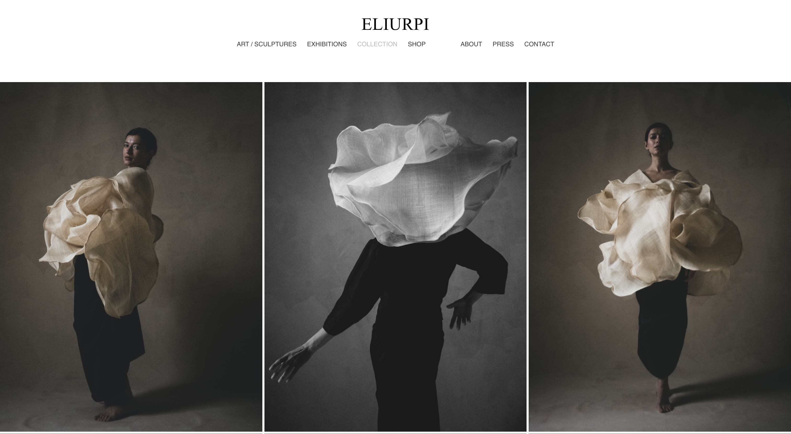 Artist portfolio website made with Portfoliobox