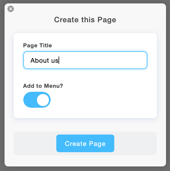 Create this page