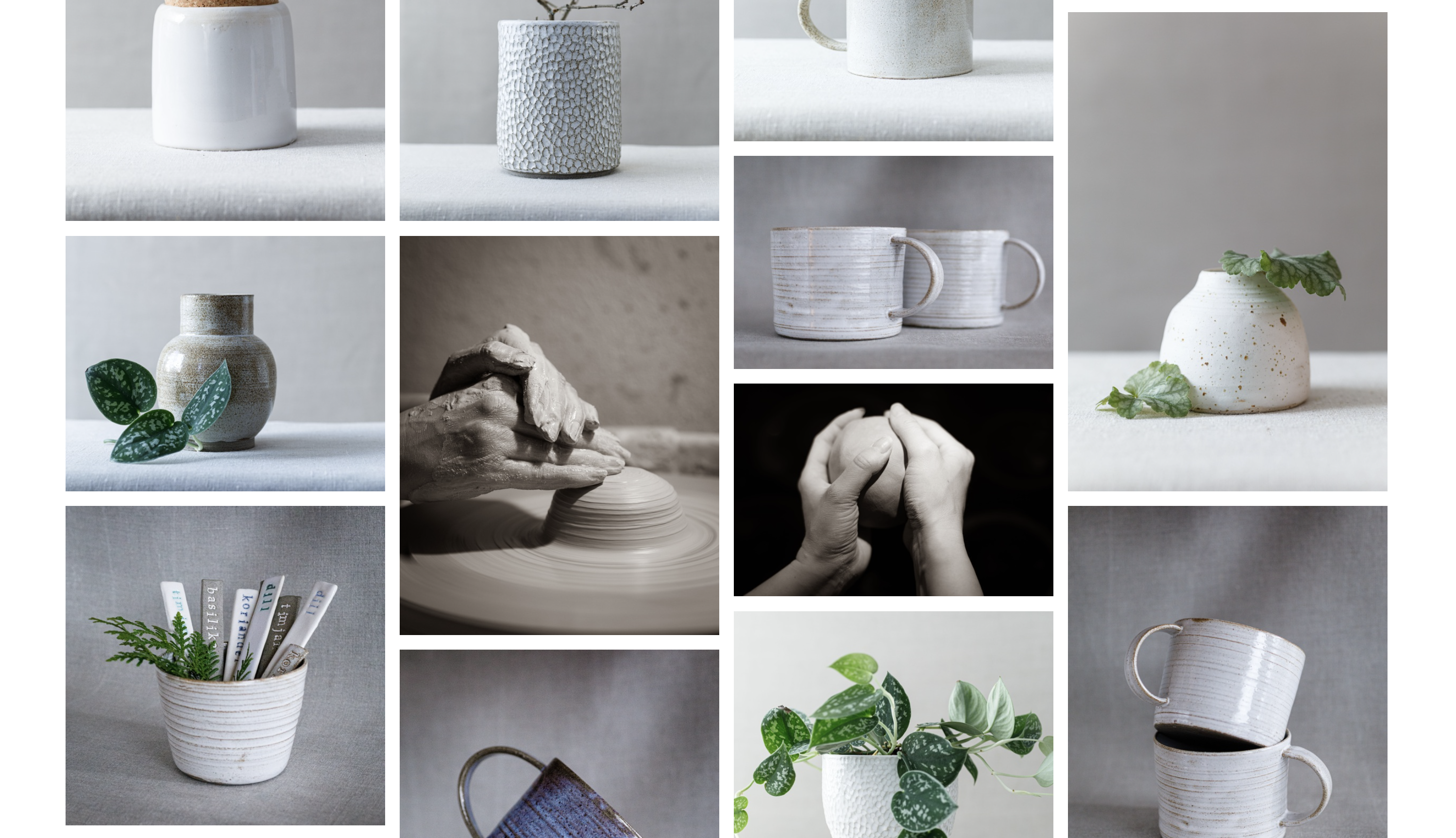 ceramic artist portfolio website made with Portfoliobox